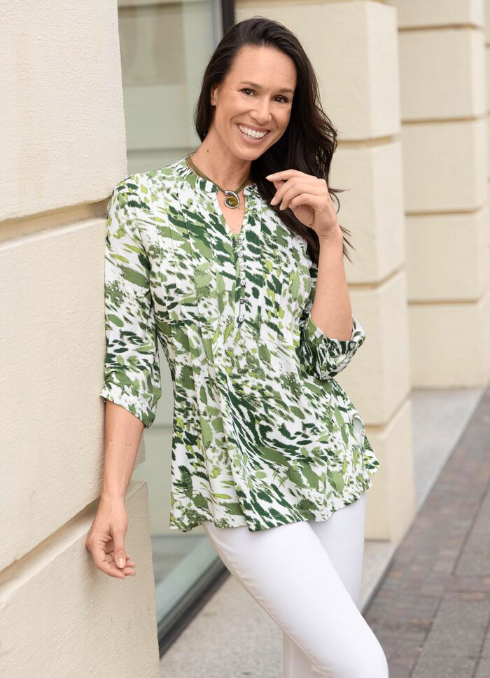 Shirt-Tunika mit Biesenzier 