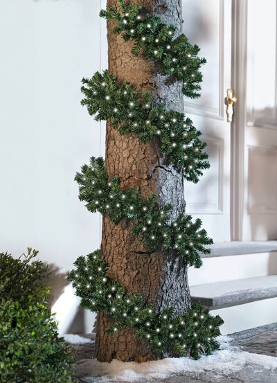 Tannen-Girlande mit LED-Beleuchtung 