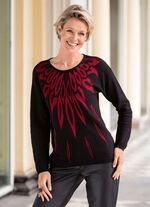 Pullover mit edel gl&auml;nzendem Jacquard 