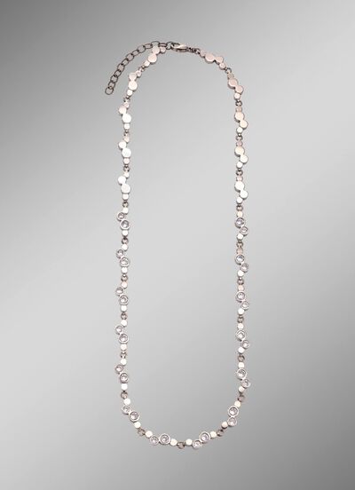 Halskette aus Titan mit synth. Zirkonia 