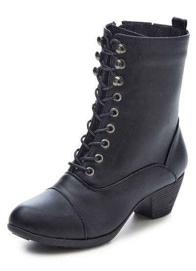 Andrea Conti, modische Damen-Stiefeletten, Winterschuhe, Weite G, mit Rei&szlig;verschluss 