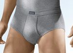 Viererpack Slips aus Feinripp mit Eingriff, uni bunt 