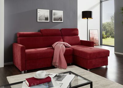 Polsterecke mit Schlaffunktion und Bettkasten 