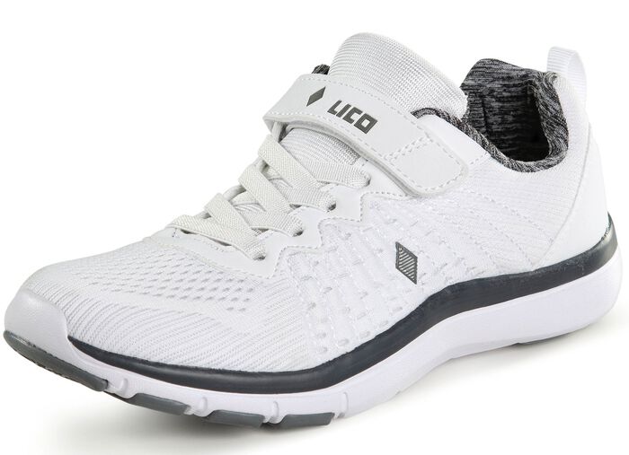 Sneaker aus effektvoll dessiniertem Textilmaterial 