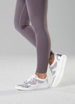 ELENA EDEN Sneaker aus Nappaleder und luftigem Textil in Netzoptik 