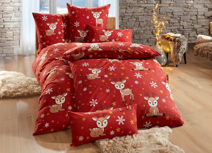 Kuschelige Bettw&auml;sche-Garnitur aus Baumwolle 