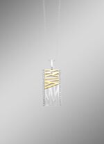 Anh&auml;nger in Bicolor mit synth. Zirkonia 