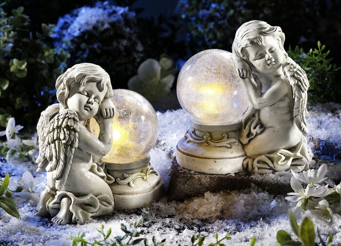 Solarleuchte Engel, 2er-Set 