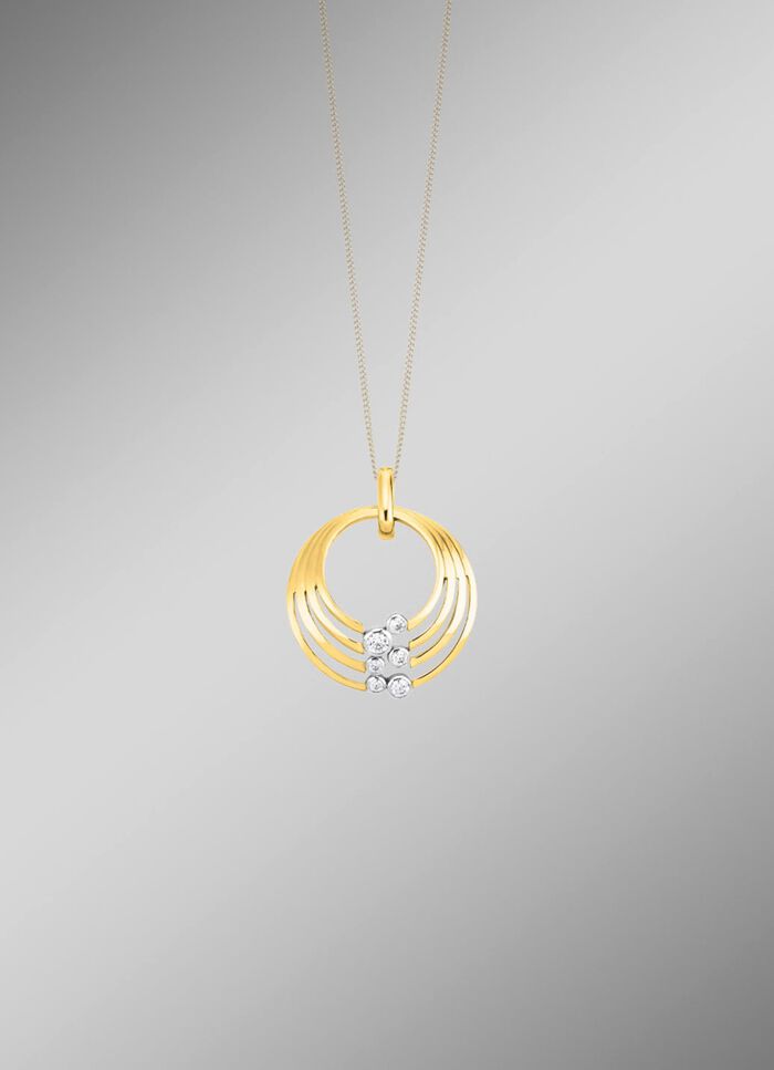 Strahlender Glanz &ndash; exquisiter Anh&auml;nger mit synth. Zirkonia 