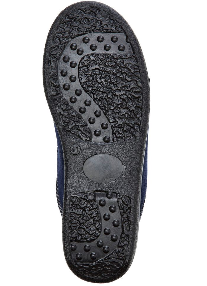 Zweierpack, klassische Herren-Hausschuhe, Weite H, mit Gummizug 