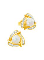 Originelle Ohrstecker mit S&uuml;&szlig;wasser-Zuchtperlen 