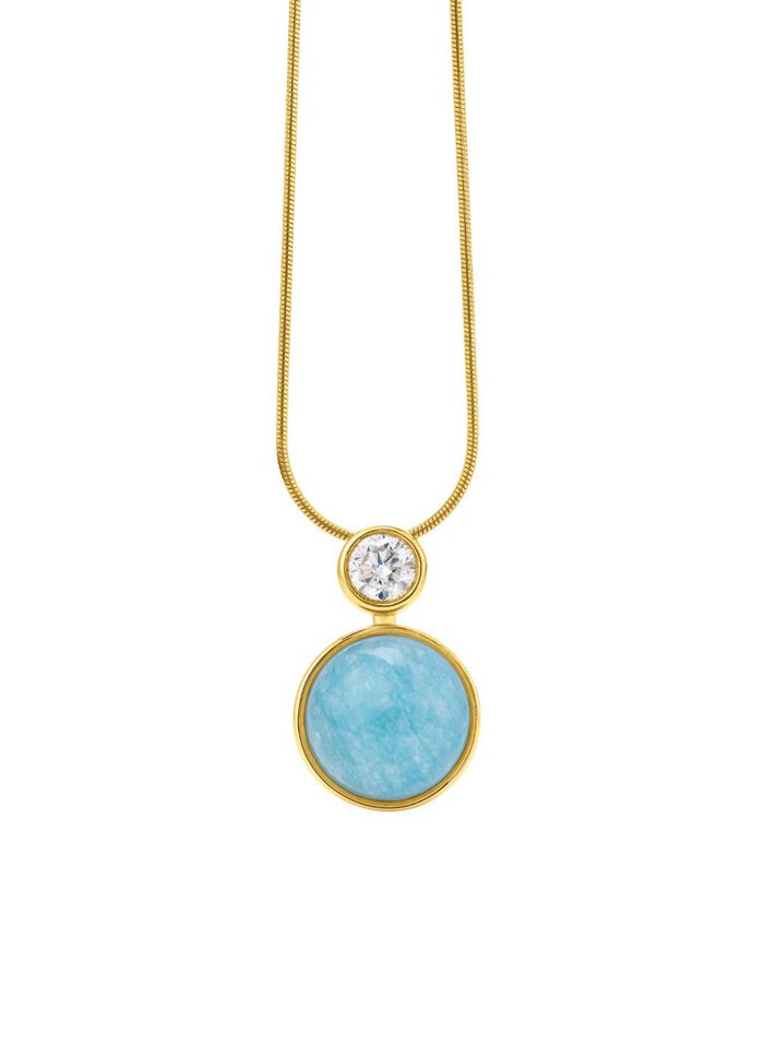 Elegante Raffinesse: Anh&auml;nger mit echtem, blauem Chalcedon 