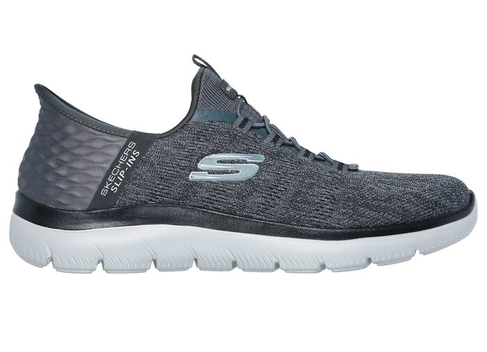 SKECHERS, Herren-Sneaker, mit geformter Slip-Ins Fersenplatte 