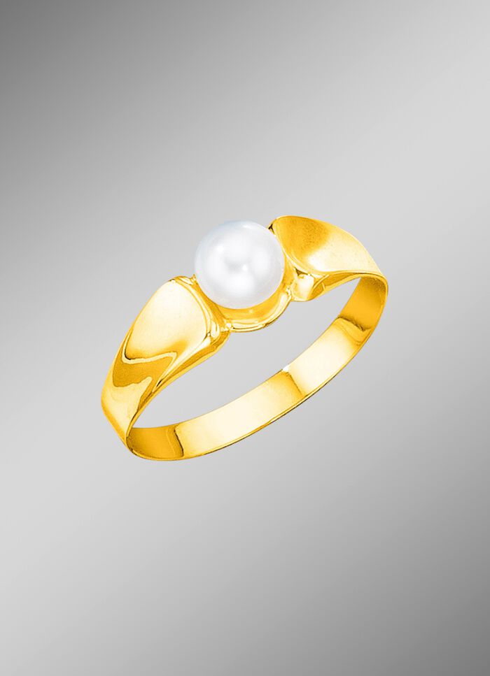 Femininer Damenring mit S&uuml;&szlig;wasser-Zuchtperle 