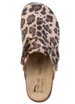 ELENA EDEN, trendige Damen-Clogs, Weite G, mit Leo-Print 
