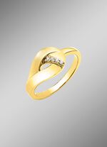 Vergoldeter Damenring mit Zirkonia - 