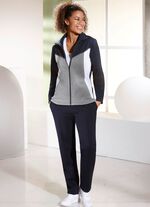 Freizeitanzug mit Metallic-Paspelierung 