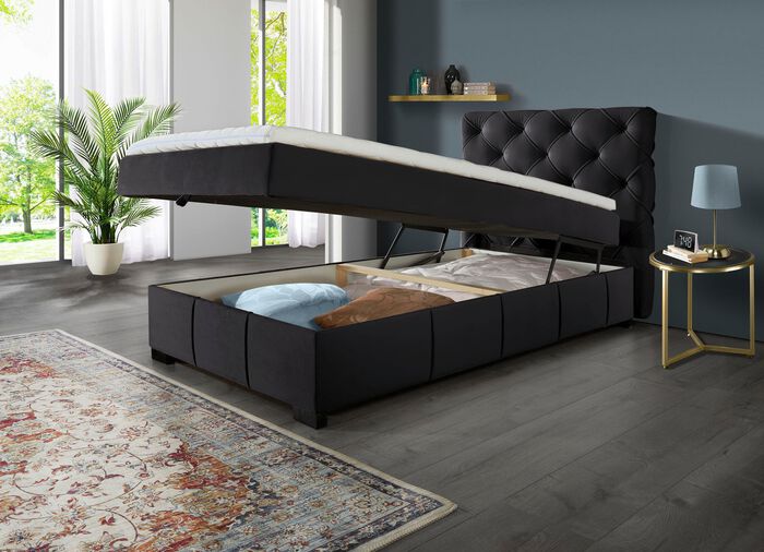 Boxspringbett mit Kaltschaumtopper 