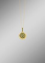 Anh&auml;nger mit Brillanten und Baguette-Diamanten 