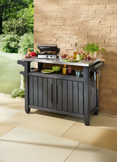 BBQ-Tisch Unity mit Edelstahl-Arbeitsplatte 