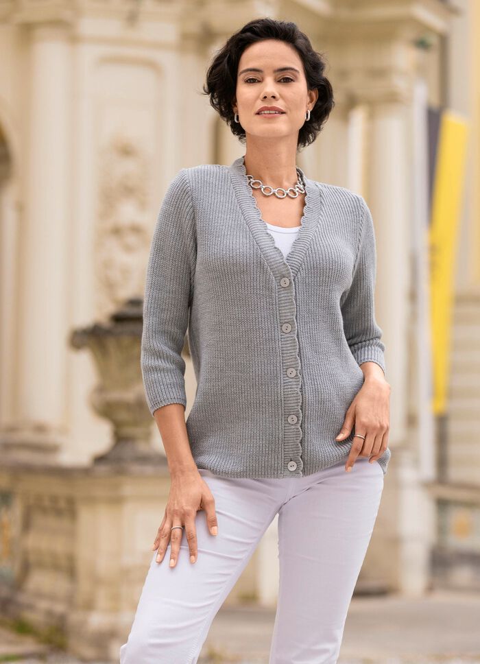 Strickjacke mit dezenten Glitzereffekten 