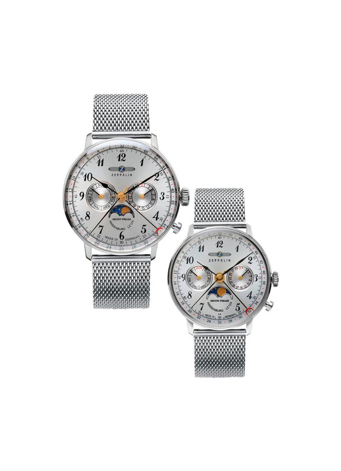 Zeppelin-Quartz-Partneruhren aus der Serie Hindenbrurg 