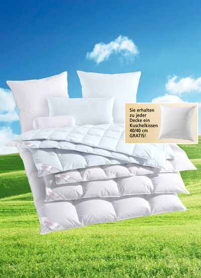 G&auml;nsedaunen-Bettwarenprogramm von Sannwald 