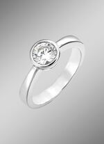 Zauberhafter Damenring mit synth. Zirkonia 