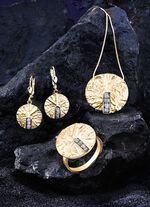 Faszinierende Ausstrahlung: Anh&auml;nger mit 4 Roh-Diamanten 