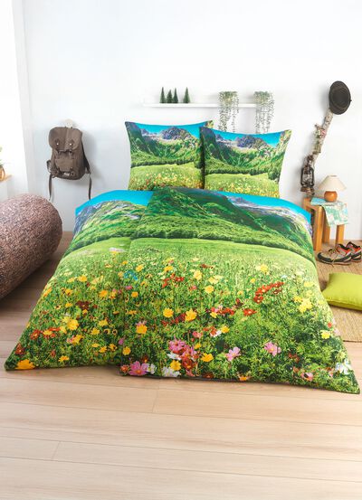 Partner-Bettw&auml;sche mit herrlichem Landschaftspanorama, 4-teilig 