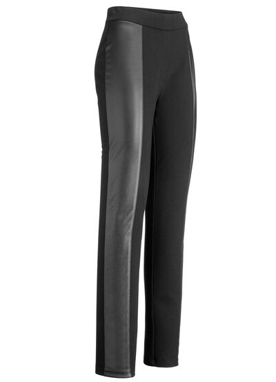 Hose im angesagten Materialmix 