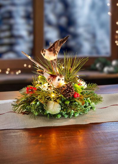 Beleuchtetes Tischgesteck 