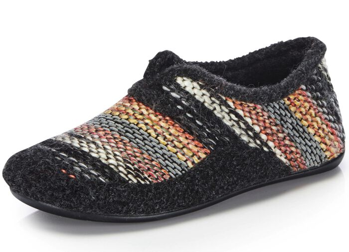 Laurina, bequeme Damen-Hausschuhe, Weite G, mit herausnehmbarem Fu&szlig;bett 