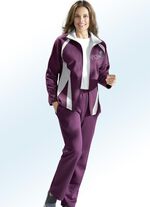 Freizeitanzug mit Druck und Kontrast-Verarbeitung 