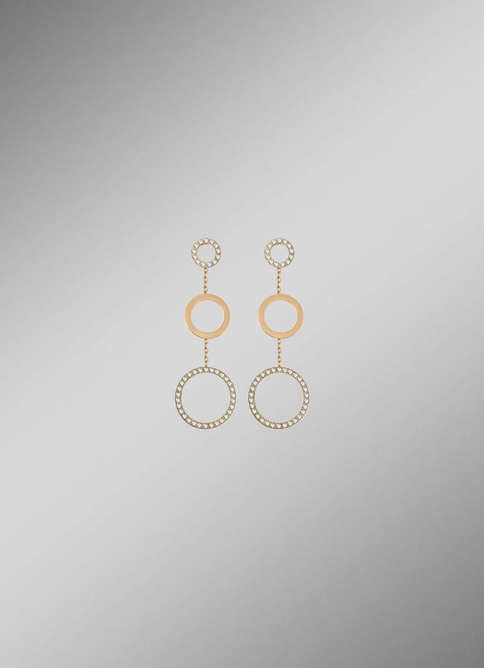 Ohrstecker aus vergoldetem Edelstahl mit Kristallen 