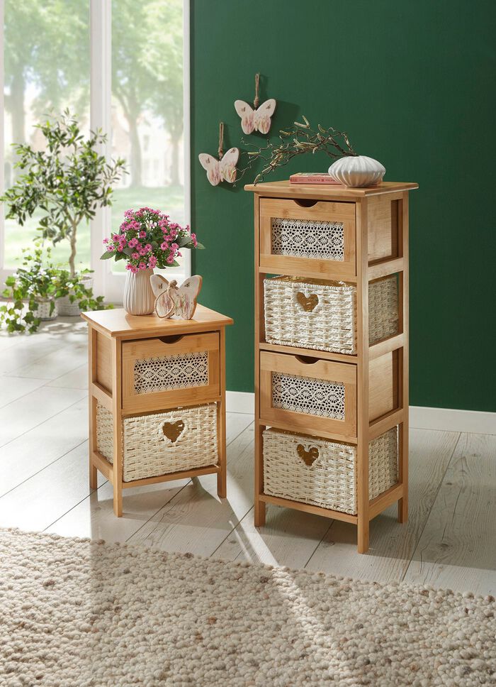 Romantische Kommodenserie aus Bambus 