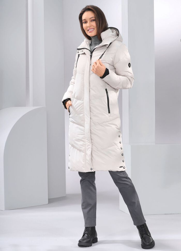 Mantel mit fester Kapuze 