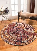 Teppich im naturnahen Baumstamm-Design 