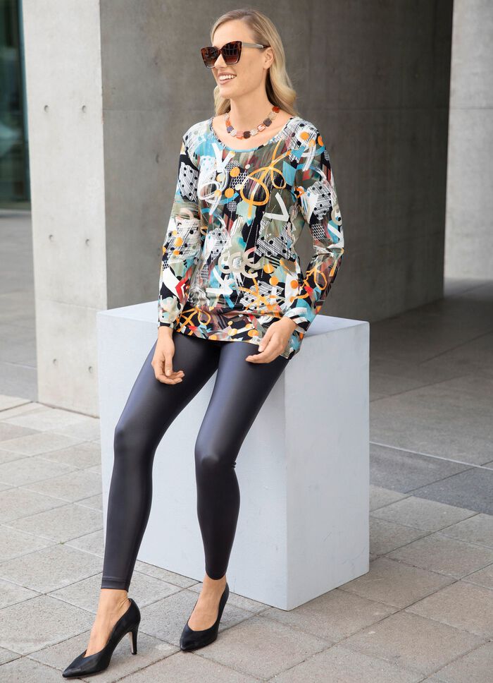 Faszinierendes Longshirt mit dekorativer Strasszier 