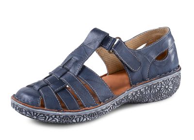 ELENA EDEN, sommerliche Damen-Slipper, Weite G, mit Klettspange 