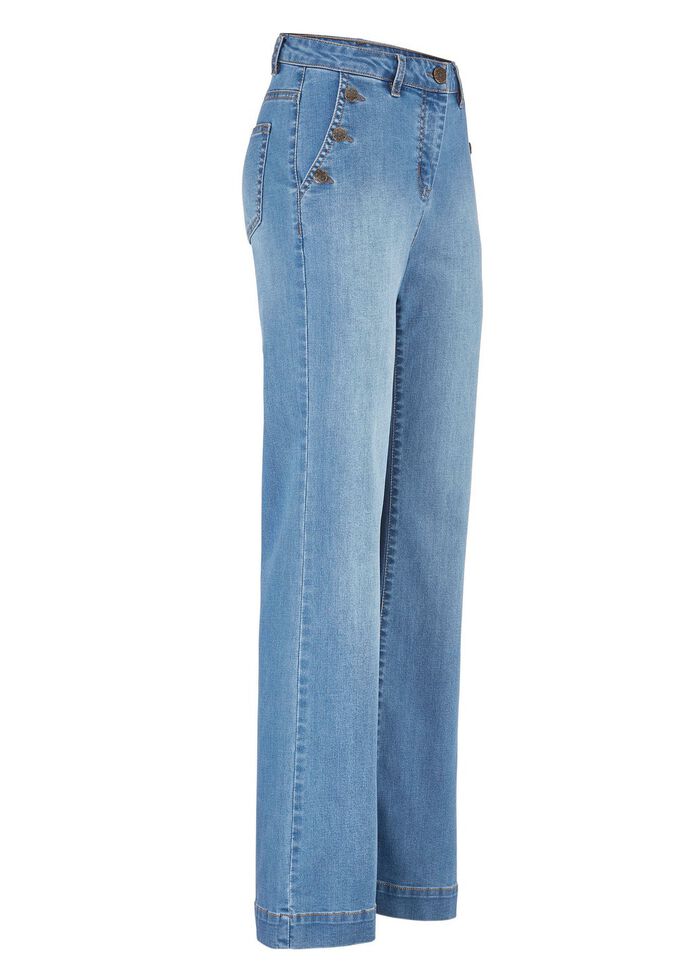 Jeans mit trendigen Zierkn&ouml;pfen 