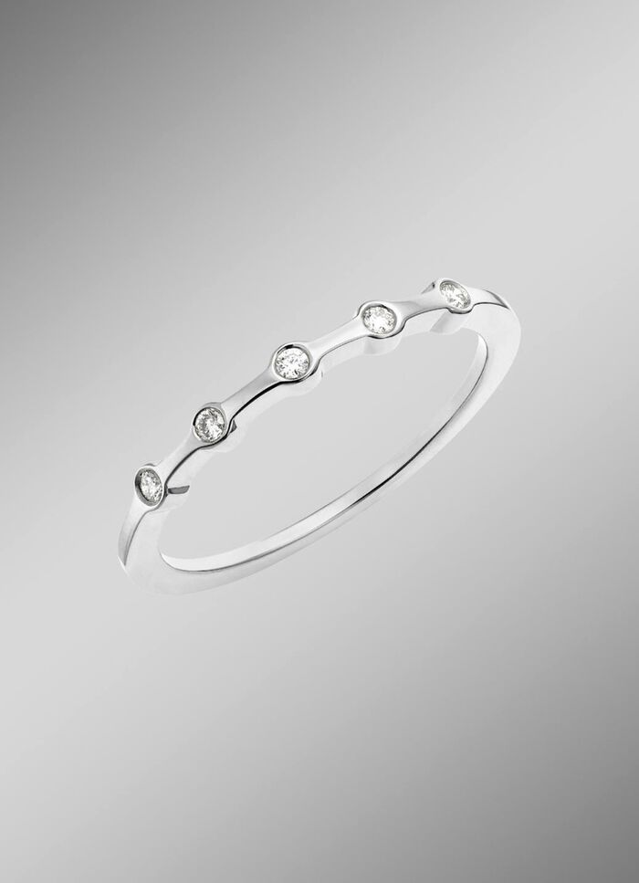 Luxuri&ouml;ser Damenring aus Wei&szlig;gold mit Brillanten 