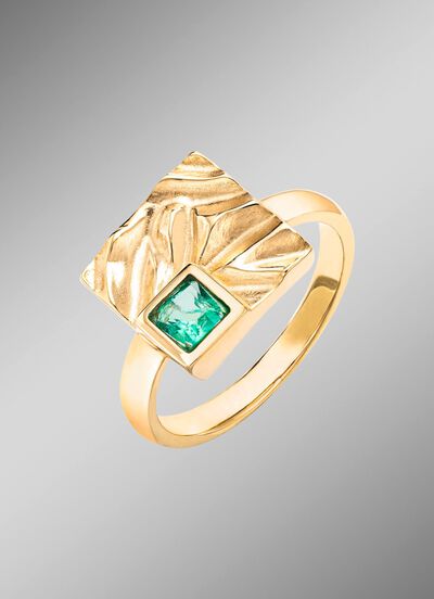 Edler Damenring mit Smaragd 