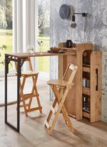 Wand-Klapptisch auf pulverbeschichteten Metallgestell 