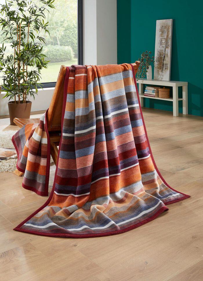 Schlafdecke mit Veloursbandeinfassung 