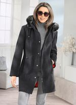Longjacke mit abnehmbarer Kapuze 