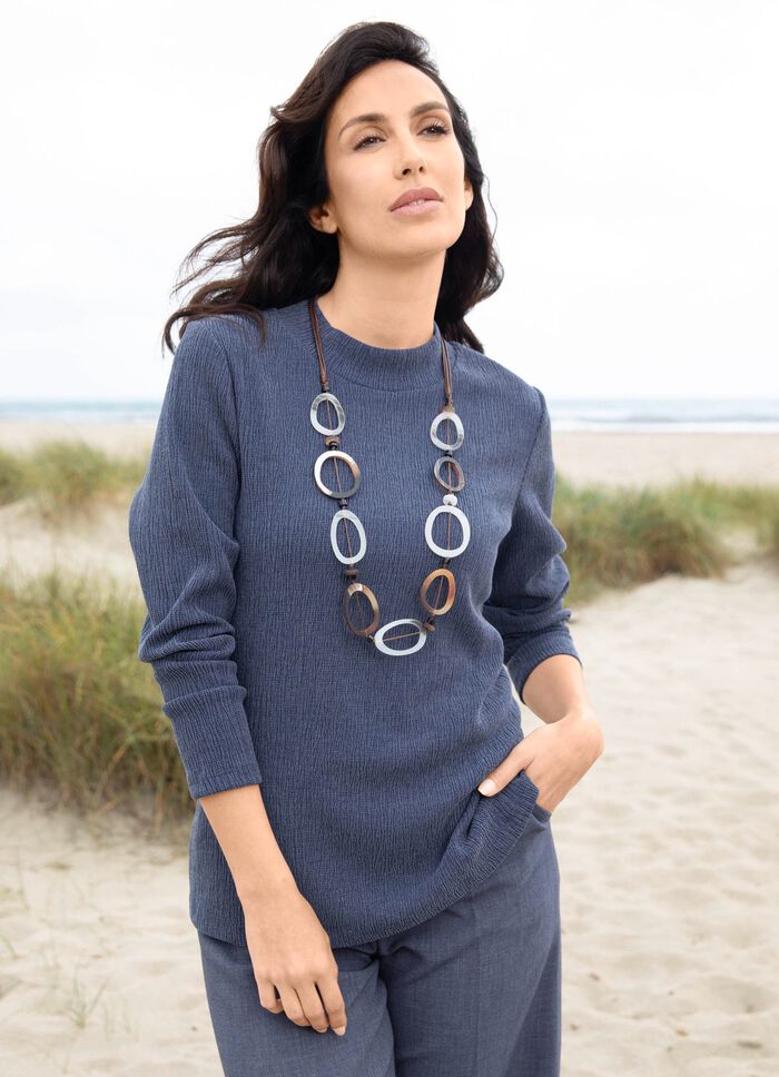 Shirt mit Stehkragen 