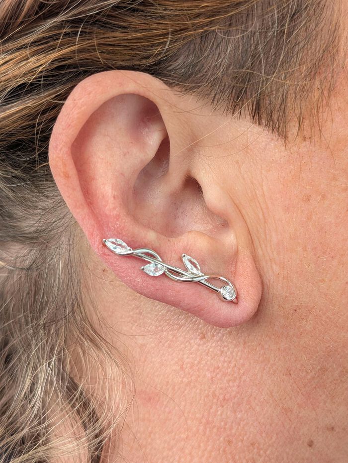 Ohrhaken mit synth. Zirkonia 