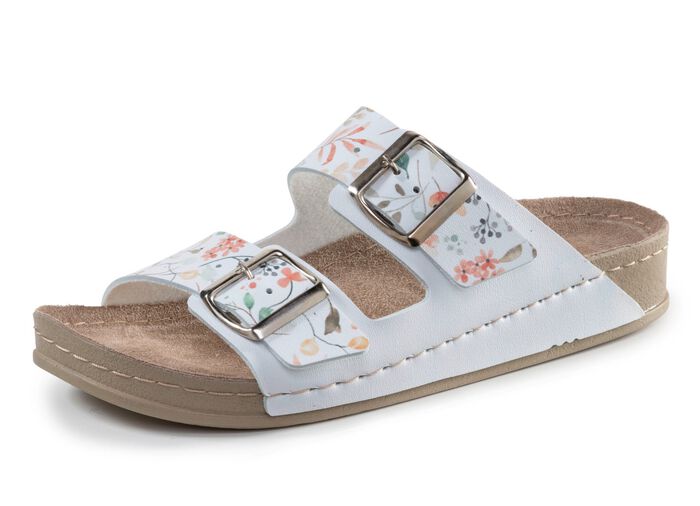 ELENA EDEN Pantolette aus teilweise floral bedrucktem Synthetik 