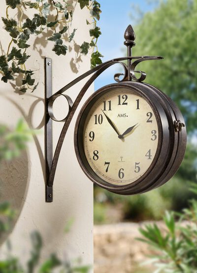 Funk-Wanduhr mit Seitenhalter 